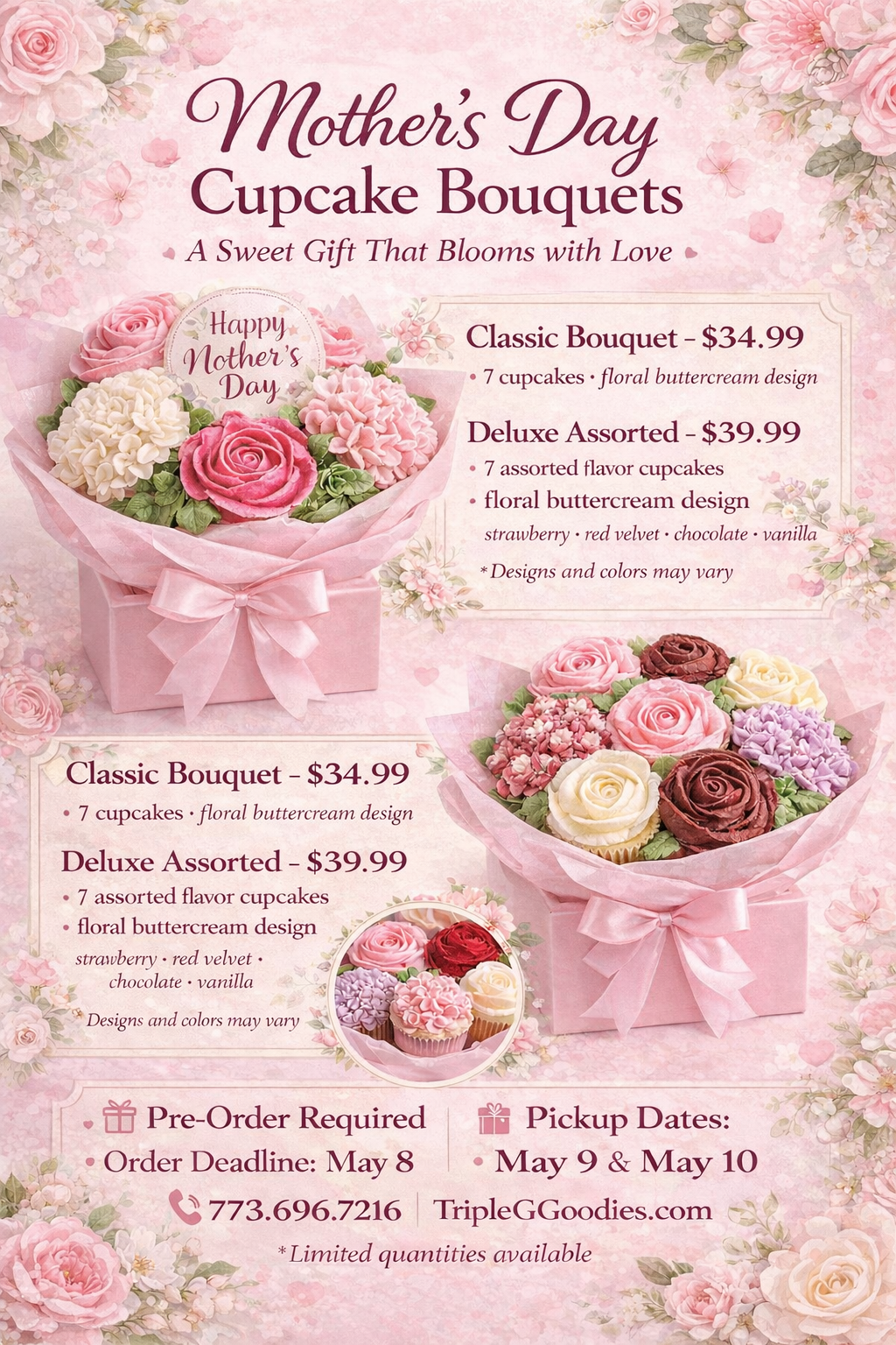 Floral Cupcake Bouquets